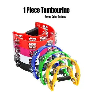 Double-layer Tambourine, 1 Count Percussion Musical Instrument Toy, Hand Bell Ring Rattle Toy, Music Gift for Karaoke Dance Party, Orff Musical Instrument