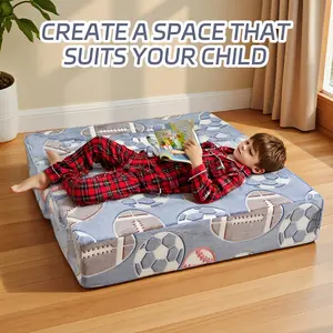 Extra-Large Foldable Kids' Sofa Bed - Easy to Assemble & Clean! Ideal for Living Rooms & Bedrooms, Effortlessly Converts from Sofa to Bed. Perfect Christmas & Birthday Gift . Restores Its Shape Instantly After Unpacking from Vacuum Packaging.