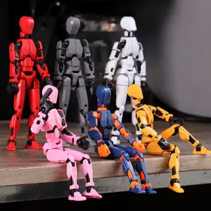 10pcs Titan 13 Robot Collection, 3D Printed Multi-Jointed Action Figure Set with Weapons, Desktop Decoration Gift, CC By-Sa 4.0 Open Source