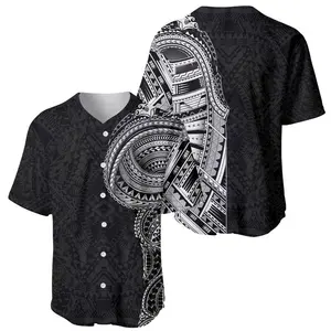 Traditional Polynesian Art Tattoos Baseball Jersey Black Color LT03 - Going Out, Doing Sports, Hot Trends Of 2026