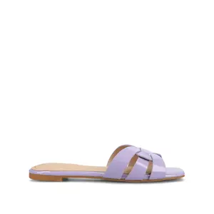 ARRINA SLIDE SANDALS IN STATEMENT PATENT - Lilac Patent