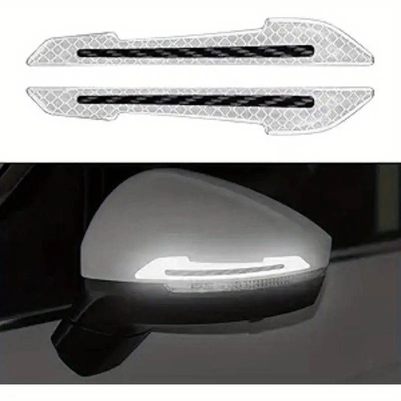 2PCS Car Reflective Stickers Warning Strip Tape Traceless Protective Car Sticker Automobile reflective sticker Car Accessories