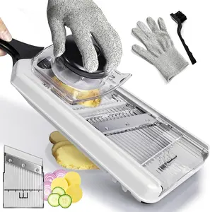 Multi Handheld Mandoline Slicer,Mandoline Food Slicer for Kitchen,Potato Slicer,Vegetable Chopper Slicer for Speedy Slicing of Fruits and Vegetables
