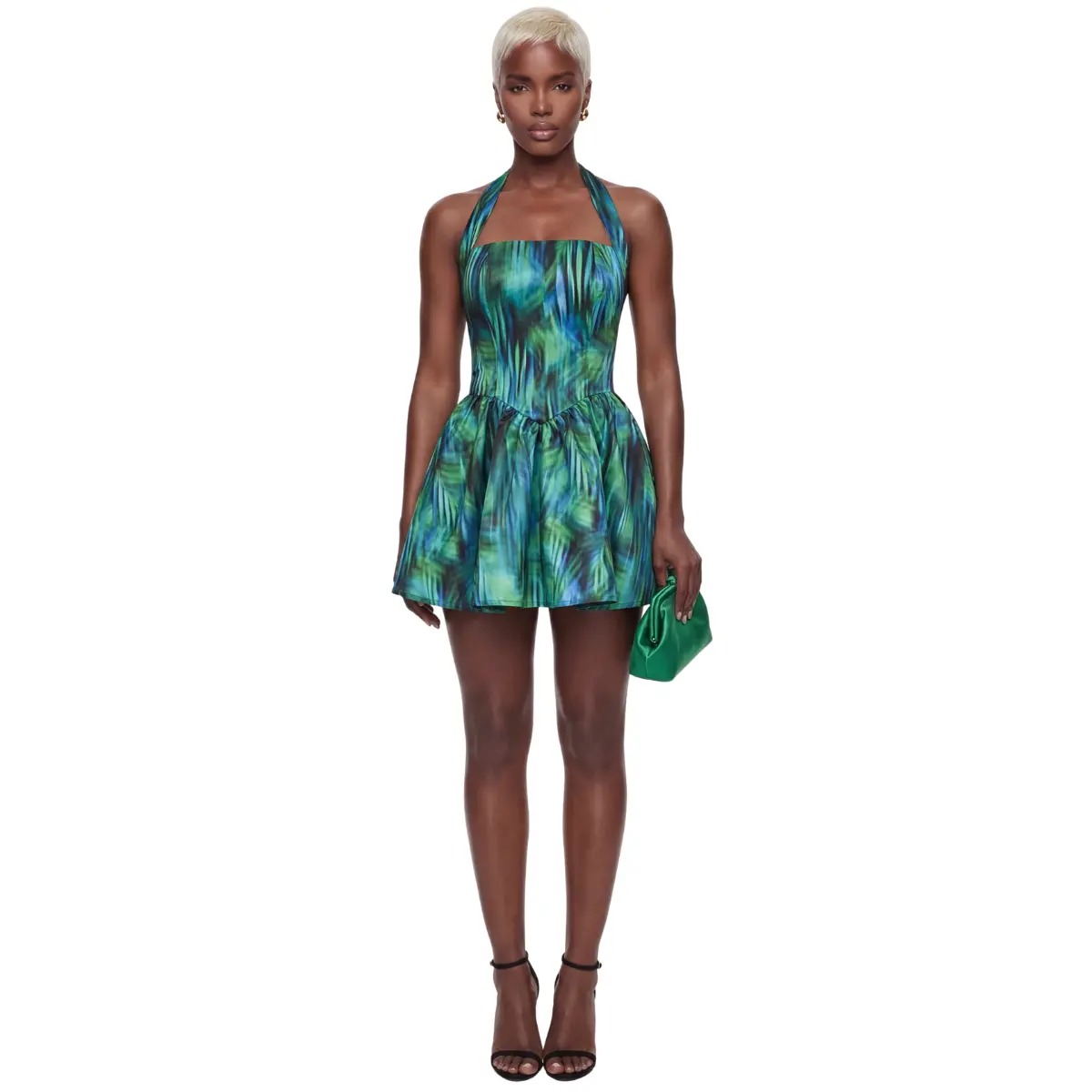 Water Paint Corset Baby Doll Dress