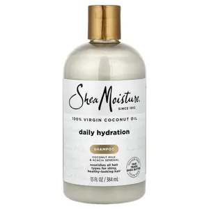 SheaMoisture 100% Virgin Coconut Oil, Daily Hydration Shampoo, For All Hair Types, 13 fl oz (384 ml)