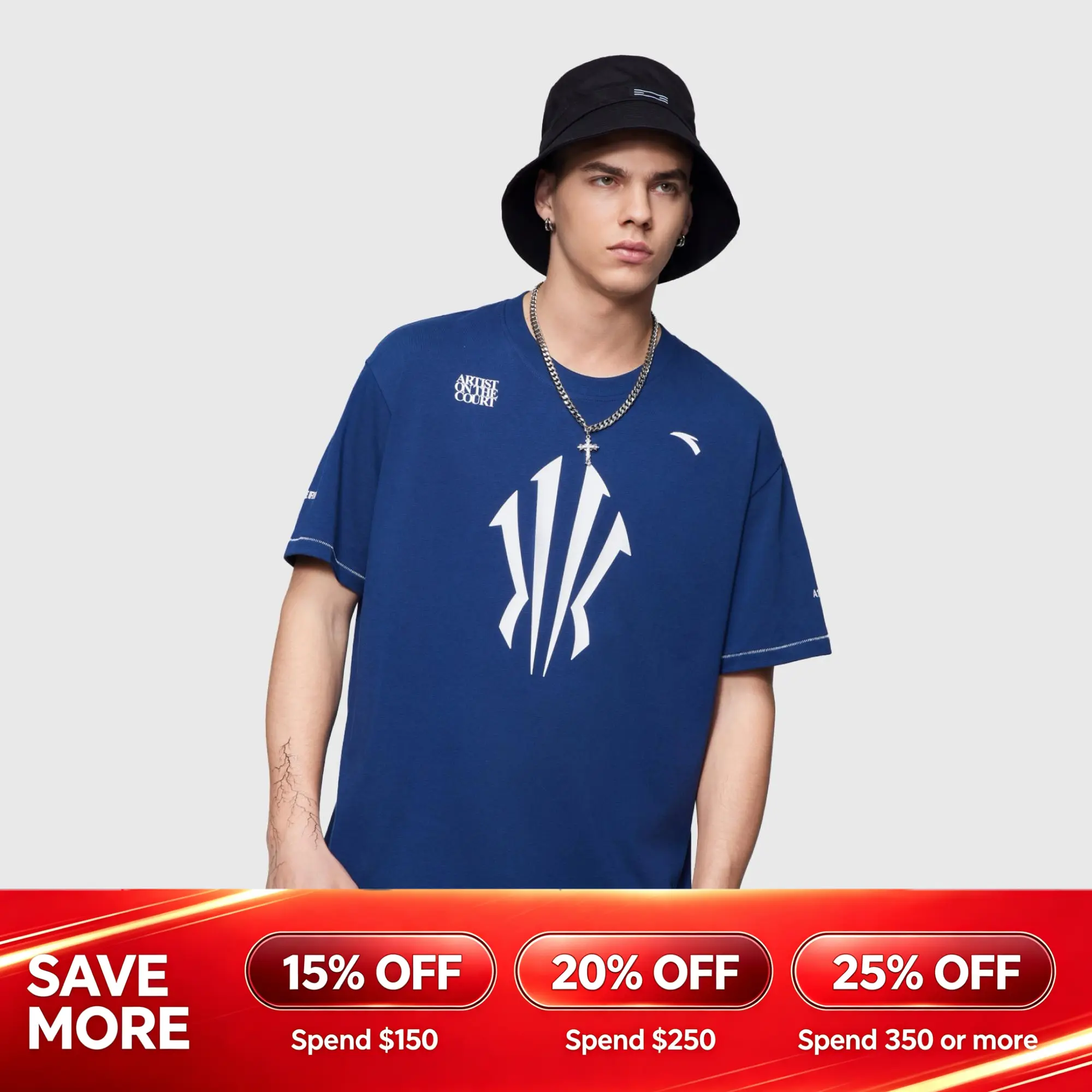 ANTA KAI Tee Kyrie Irving Simple Classic Blue White Black Purple Tee Fashion
