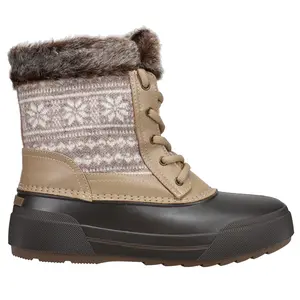 Easy Spirit Womens Ice Queen Graphic Round Toe Duck Winter Casual Boots Ankle - Brown