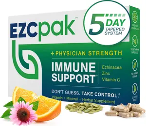 EZC Pak 5-Day Tapered Immune Support Booster - Vitamin Immune Support Supplement, Echinacea, Zinc Vitamin C, Vitamins for Immune System Support, Immune Boosters for Adults - Immune Support Vitamins