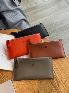 Elegant Letter Metal Buckle Zipper Handbag, Multiple Colors Available, High-Quality Leather Storage Bag, Women's Daily Carry Small Bag