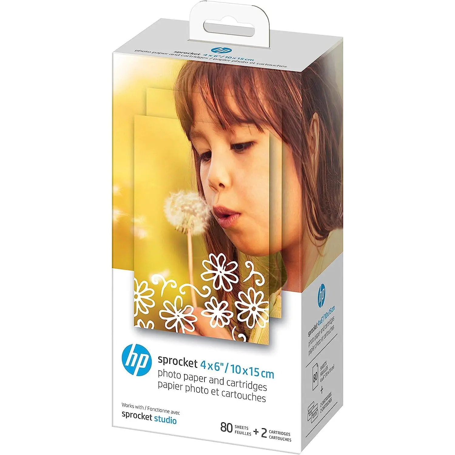 HP Sprocket Studio 4x6" Photo Paper & Cartridges (80 Sheets - 2 Cartridges) Compatible with HP Sprocket Studio