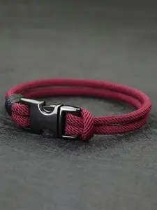 Men's Handmade Braided Bracelet, Adjustable Bracelet, Fashionable Alloy Buckle Design Bracelet for Party, Daily Clothing Decor, Trendy All-match & Exquisite Jewelry for Birthday Gift
