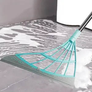 Wet and dry magic broom sets, household broom brush cleaning tools Original broom - Full surface silicone broom, cleaning brush, pet hair remover - Indoor cleaning broom - cleans glass, fine dust, hair, liquids - cleans floors, carpets, Windows