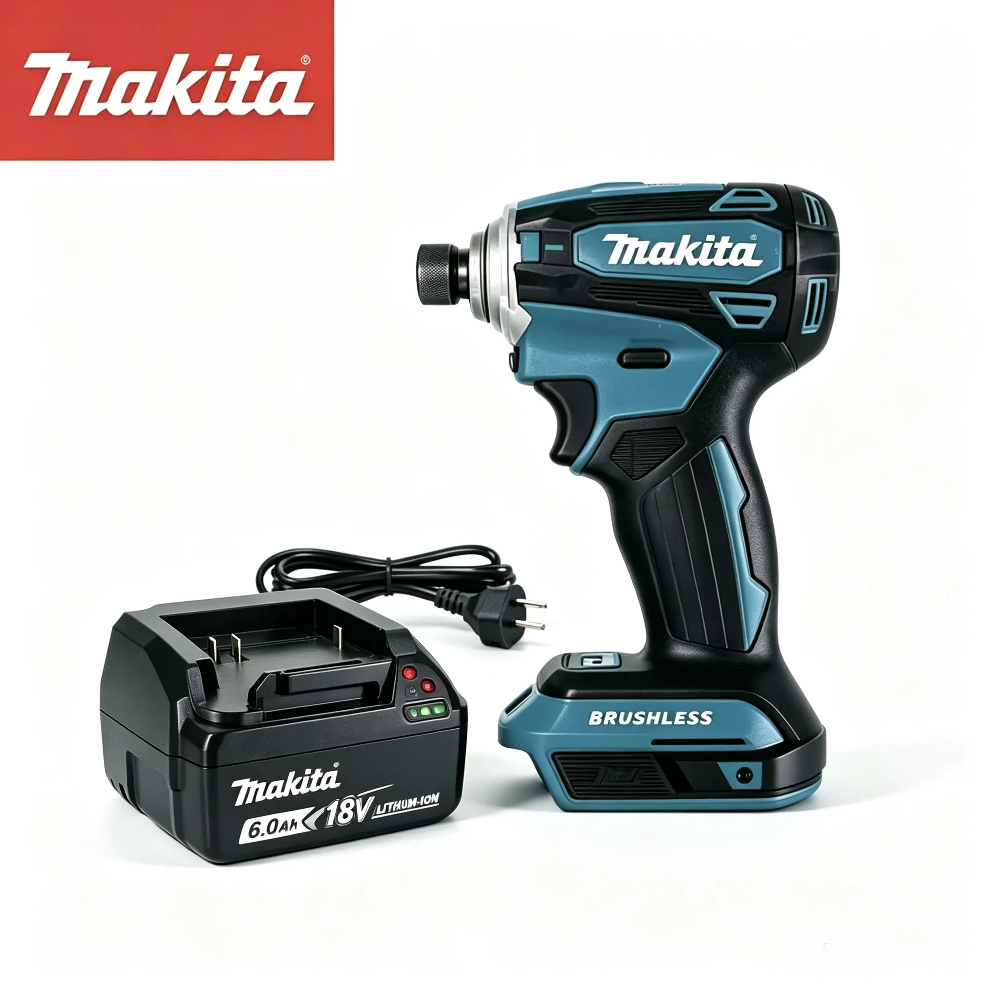 Makita 172 18V Brushless Impact Driver 180N-m Max Torque 3600 RPM 1/4In Hex Chuck 13mm Keyless Chuck Steel 13mm Wood 51mm Hole Saw Capacity