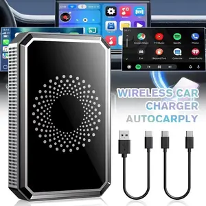 Screen Mirroring Adapter Compatible with Carplay, Supports Netflix Youtube Tiktok Google Play, Wireless 3-In-1 Design, Metal Material, Bluetooth