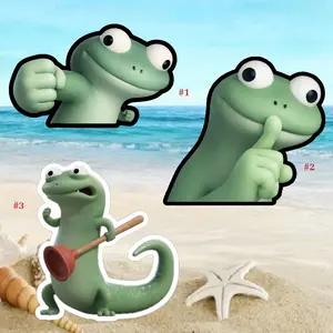 Combo 3Stickers Tom Lizard Meme Vinyl Sticker Water Proof Sticker for Laptop, Bottle, phonecase