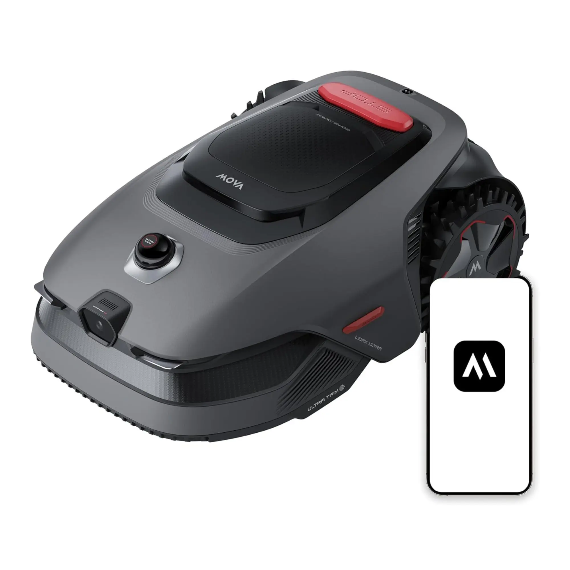 MOVA LiDAX Ultra 1000 Robot Mower - Outdoor Lawn Robot with 360 3D LiDAR, AI Vision Auto-Mapping, Obstacle Avoid, U-Shape Path, 1.2in-3.9in Height Adjustment
