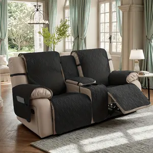 Waterproof Recliner Cover wIth Console, Non-Slip Design, Pet-Proof Furniture Protector | Fits 2-Seat Couches, Washable & Durable