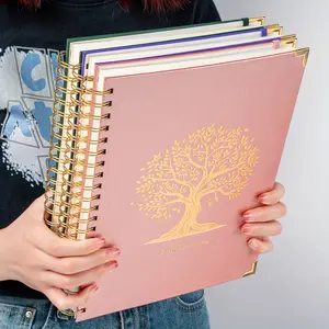 A4 Spiral Journal Notebook - 8.5x11 Large College Ruled Notebook with Waterproof Faux Leather Cover, Bohemian Tree Print Design, 300 Pages 100GSM Thick No Bleed Paper for School, Office, Travel & Daily Writing, Notebooks And Journals
