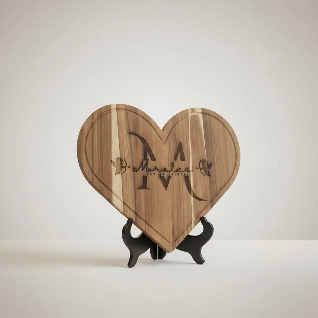 Legacy Luxe Personalized Heart Charcuterie Board