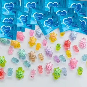 50/30/20pcs Glow-In-The-Dark Turtle Resin Toys, DIY Decorative Ornaments, Party Favors, Garden Fish Tank Aquarium Accessories, Random Packaging