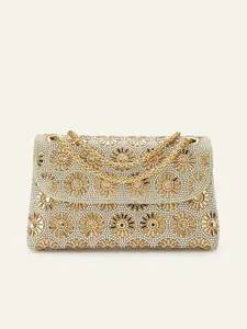Azazie Rhinestone Sunburst Shoulder Bag Glittery Evening Gala Prom Party Statement Crossbody Clutch