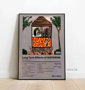 S_ui_cide_boys - Long Term Effects of Suffering - Custom Album Print - Hip Hop Wall Art - Custom Album Cover - S_ui_cide_boys Poster - Gift Ideas