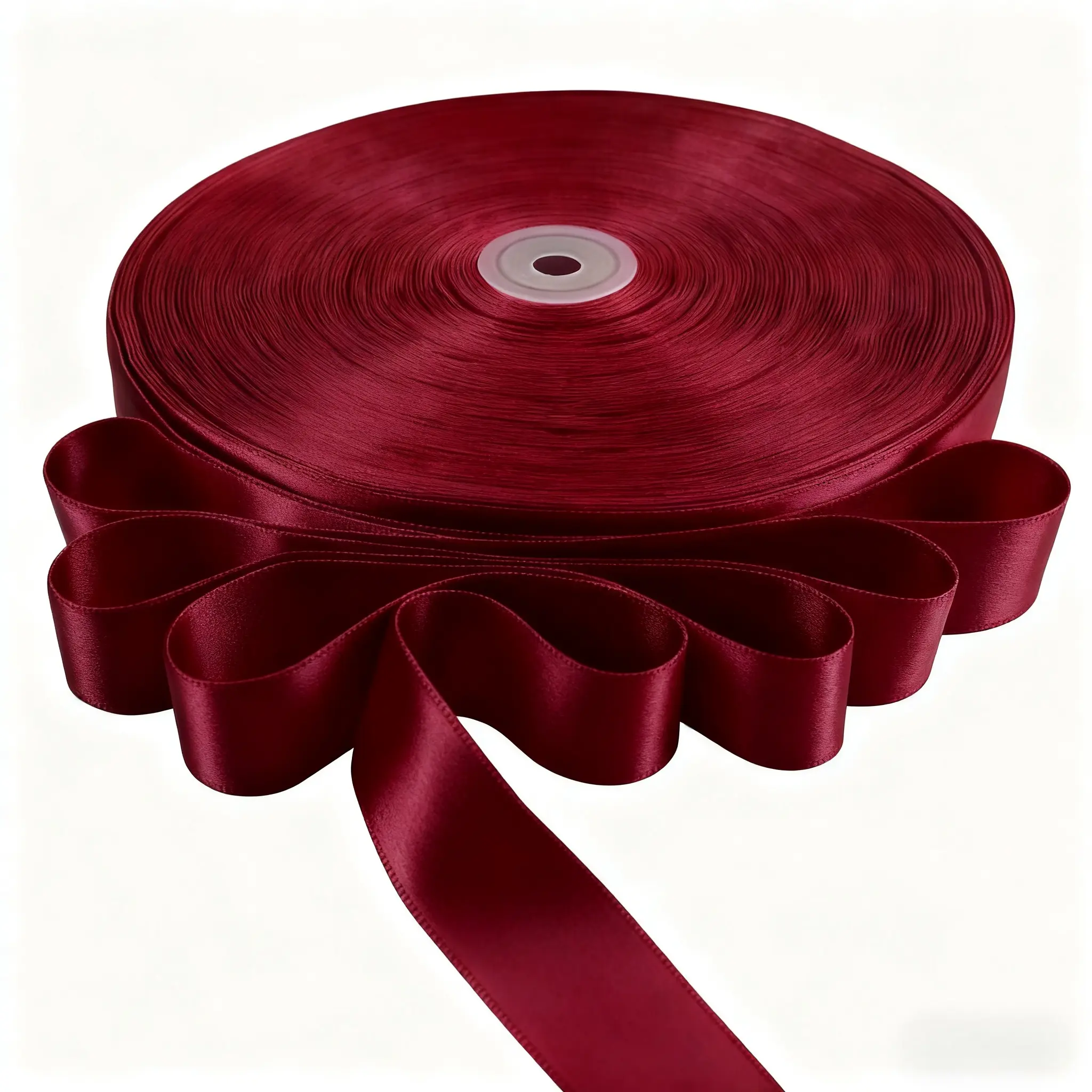 Wine Velvet Ribbon 2.54 Cm X 22.86 M, Vintage Nylon Velvet Ribbon with Spool, Ideal for Gift Wrapping Supplies, Gift Accessories, Gift Box Packaging, Bouquets, Wedding Decorations