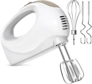 Hand Mixer, 5 Speed Electric Cake Whisk Food Mixer Self-Control/Turbo Boost with 5 Stainless Steel Accessory Food Beater for Cake Bread (one size)