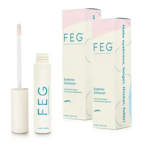 FEG Eyebrow Enhancer Growth Serum for Thicker Brows | Natural Brow Enhancing Serum for Growing and Thickening Eyebrows | Stimulates Natural Growth | 2-Pack of 3ml Tubes