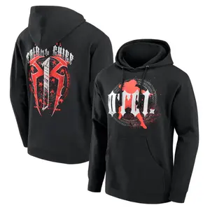 Men's Black Roman Reigns OTC1 Tribal Chief Hoodie, Full Size Full Color , Graphic Tee Menswear, Womenswear Y2K, Gift For Fan