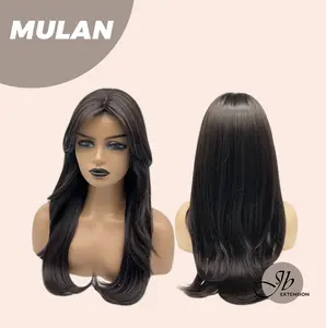 JBEXTENSION 24 Inches Midnight Brown( Black/Brown) Curly Wig MULAN