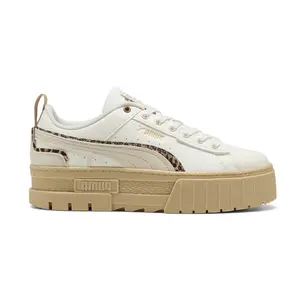PUMA Womens Mayze Ut Leo I Lace Up Sneakers Shoes Casual - White