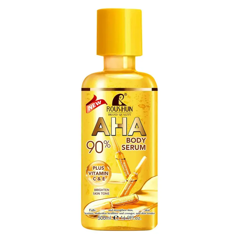 500ml ROUSHUN AHA Body serum Glow Serum Brightening Serum Dark Spot Brightening Brighten Dull Skin skin care essence for moisturizing and moisturizing skin