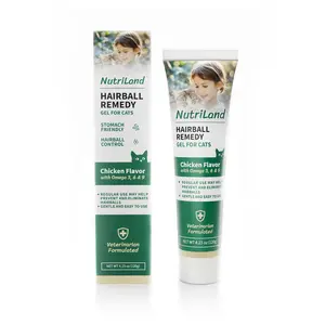 Hairball Remedy Gel for Cats, Enhanced Salmon Flavor Paste with Hairball Relief Formula Suitable for Cats and Kittens