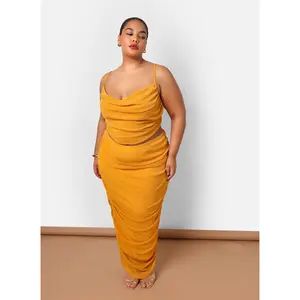 Bebe Ruched Glitter Mesh Maxi Bodycon Skirt