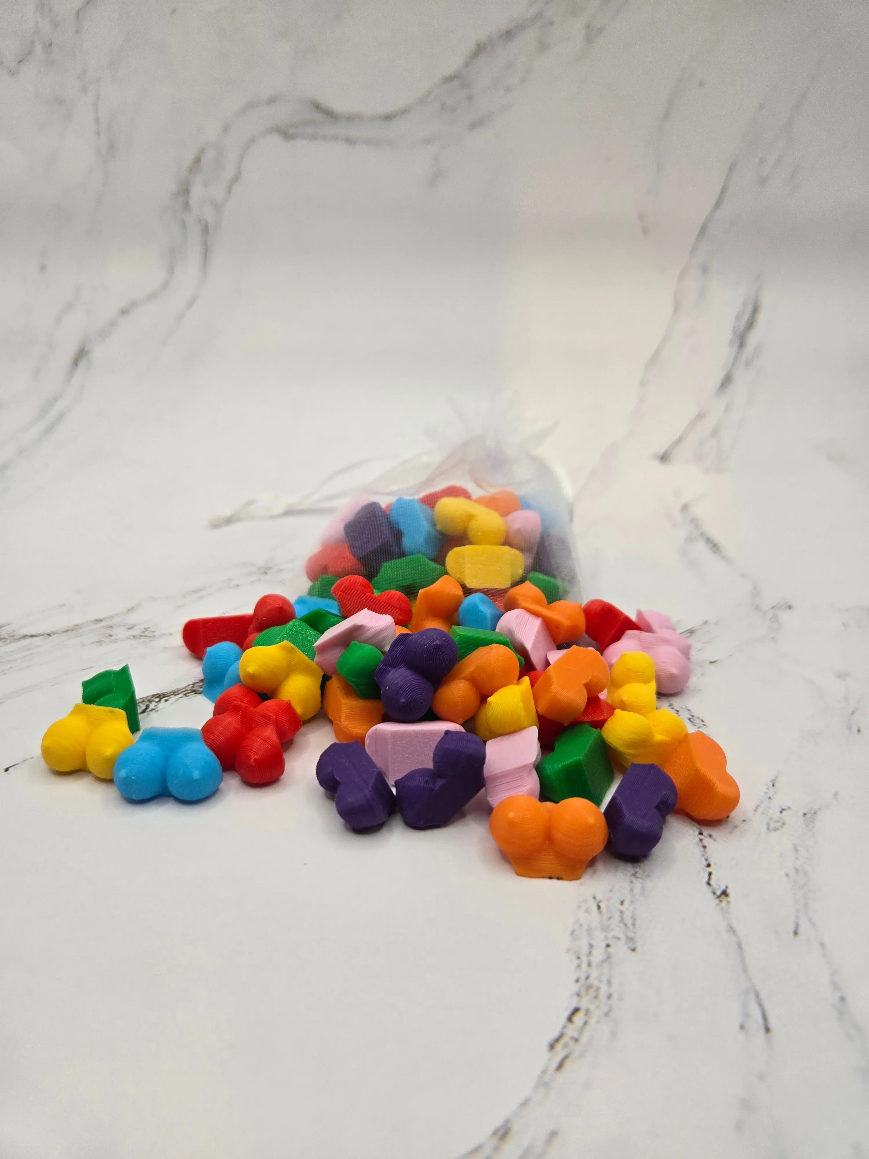 Bag of Boobs — Tiny 3D Printed Novelty Figurines | Funny Bachelorette Party Prank Gift | Gag Gift for Adults | White Elephant | Girls Night Party Favors