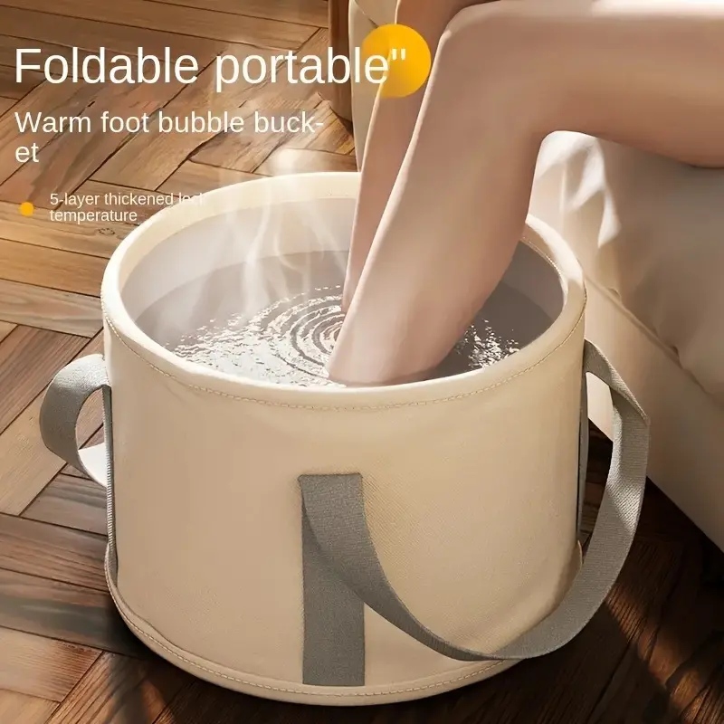 1pc Multifunctional Portable Folding Warm Foot Bath Tub, Insulated, Odorless and Suitable for Home Use