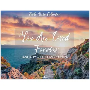 2026 Wall Calendar - 2026 Bible Verse Calendar, 12 Monthly Wall Calendars, Jan. 2026 - Dec. 2026, 11" x 8.5", Wall Calendar 2026 with Unruled Blocks and Thick Glossy Paper, Bible Quotes