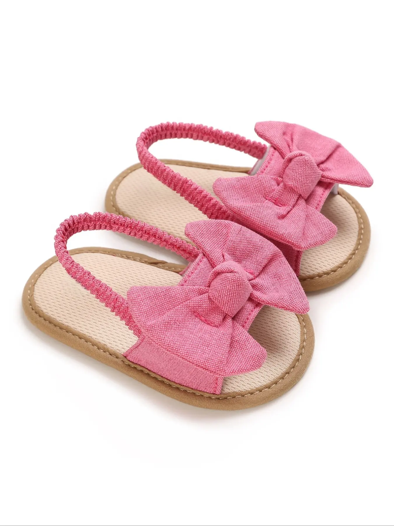 Baby's Cute Bowknot Design Flat Sandals, Soft Sole Comfortable Walking Shoes for Infant Toddler, Toddler Flats, Newborn Baby Girls Shoes, Soft Soled Shoes, Baby Sprinkle Shoes, Toddler House Shoes