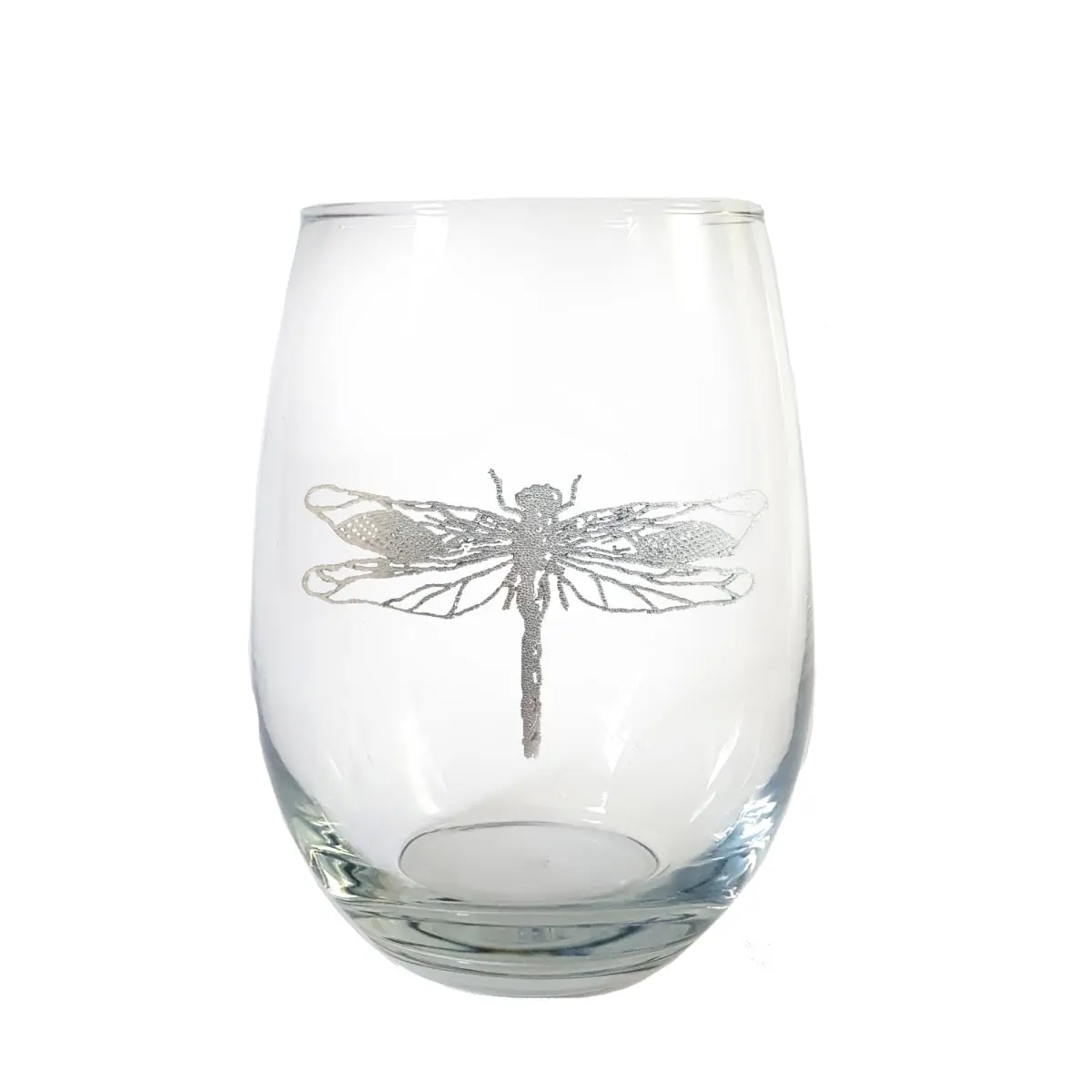 Lyoncraft SWDF01 18 oz Dragonfly Engraved Stemless Wine Glass