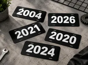 Year License Plate, Custom Year Car Tag, Aluminum Front License Plate, Year Gift, Vehicle Decor