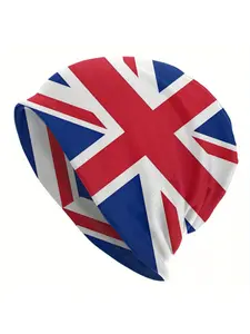 Unisex Union Jack Beanie, Vintage UK Flag Hat, British Punk Rock Fashion Gift