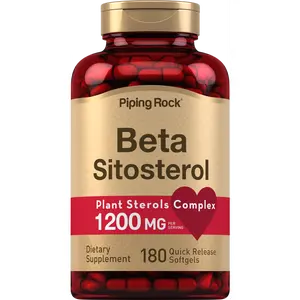 Piping Rock Beta Sitosterol Supplement for Men | 1200 mg | 180 Softgels | Plant Sterols Complex | Non-GMO, Gluten Free