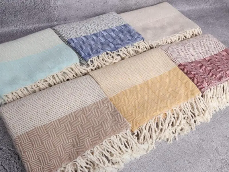 Custom Name Turkish Peshtemal Towel 40x71 – Personalized Diamond Hammam Beach Towel, Bridesmaid Gift