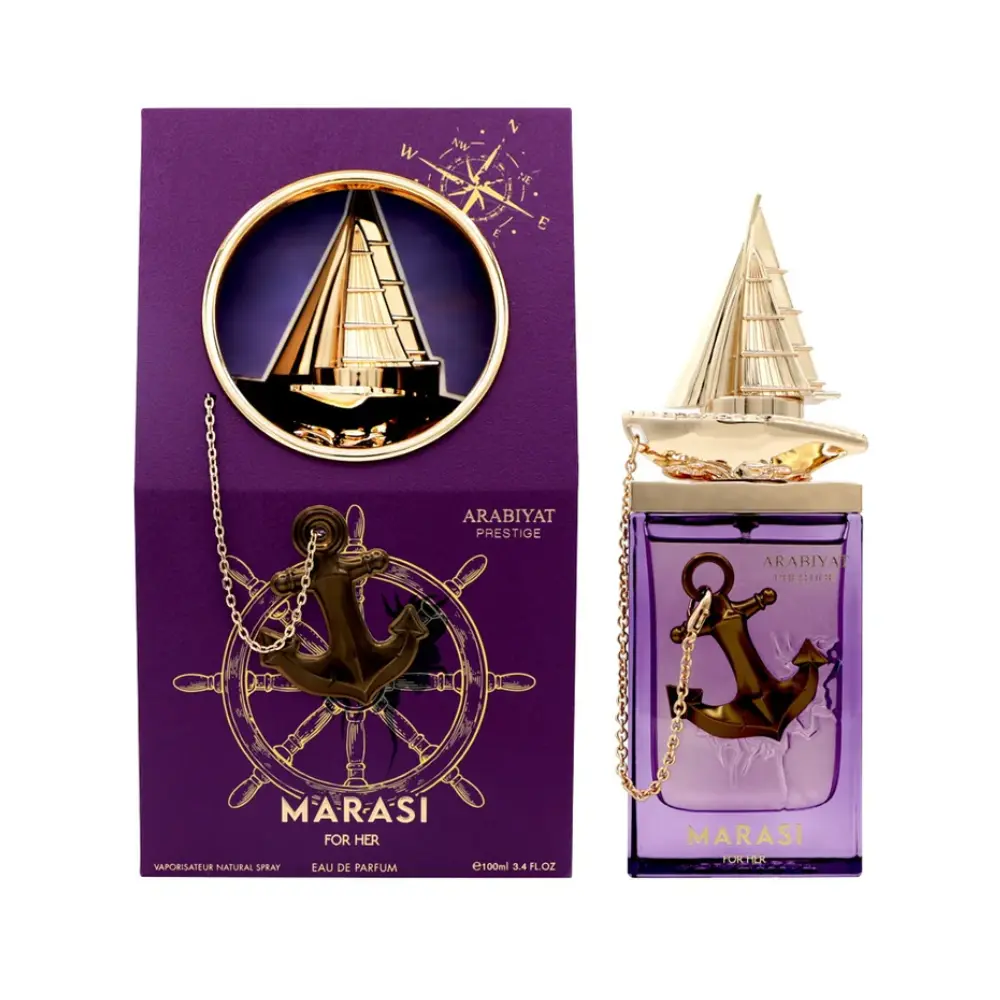 Arabiyat Prestige Marasi For Her Eau de Parfum 3.4 oz | Sweet Fruity Gourmand Perfume with Mango, Raspberry, Cotton Candy & Vanilla | Long-Lasting Women's Fragrance