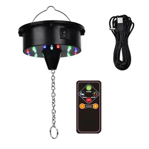 Rotating Disco Ball Motor Lights with Remote,18 LEDs for 12 16 20 24inch Mirror Ball Rotator(NotIncludedBall) US