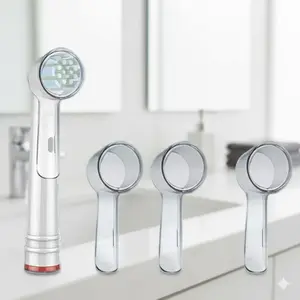 Oral B Electric Toothbrush Replacement Heads, 4 Pack Soft Bristles for Deep Cleaning, Universal Fit for iO Series & Most Models. Includes Portable Waterproof Travel Case for Oral Care on the Go, Teeth Cleaning Tool