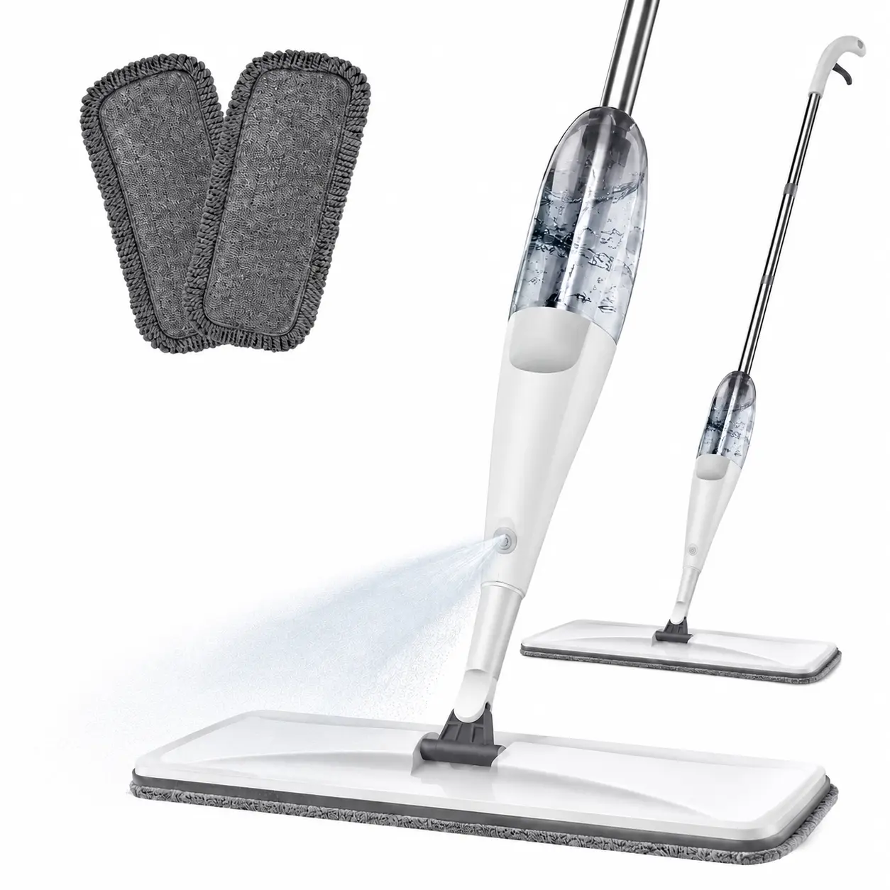 Microfiber Spray Mop for FloorCleaning with 2 Pcs Washable Pads Wet Dry Mopfor Wood Laminate Tile Cleaning Lightweight Floo!Mop with Smart Spray Function for Kitchen Room.Wooden