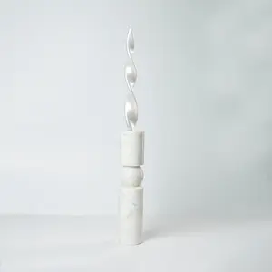M / FAZELEY MARBLE CANDLE / 1 PAIR