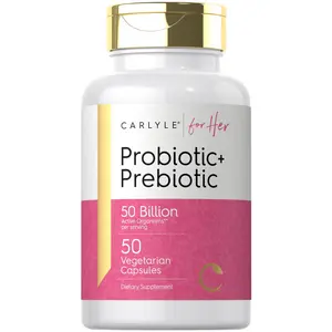 Carlyle Prebiotic and Probiotic for Women | 50 Billion Active Organisms Per Serving | 50 Capsules | Vegetarian Supplement for Women